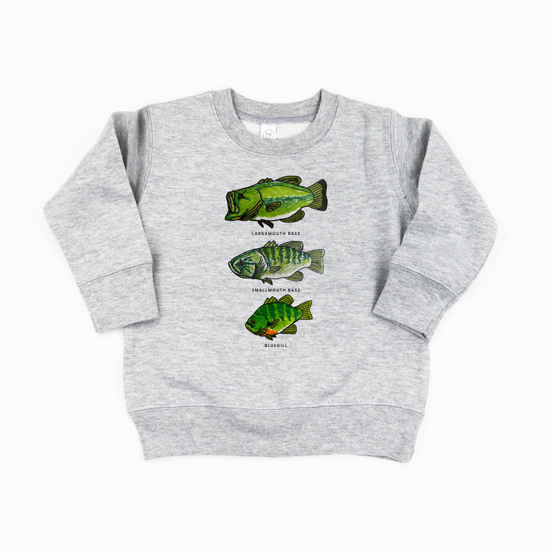 Bass And Bluegill Chart (Hand Drawn) - Child Sweater