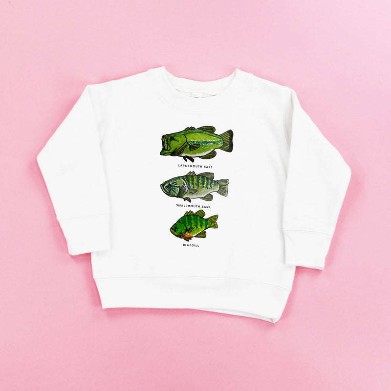 Bass And Bluegill Chart (Hand Drawn) - Child Sweater