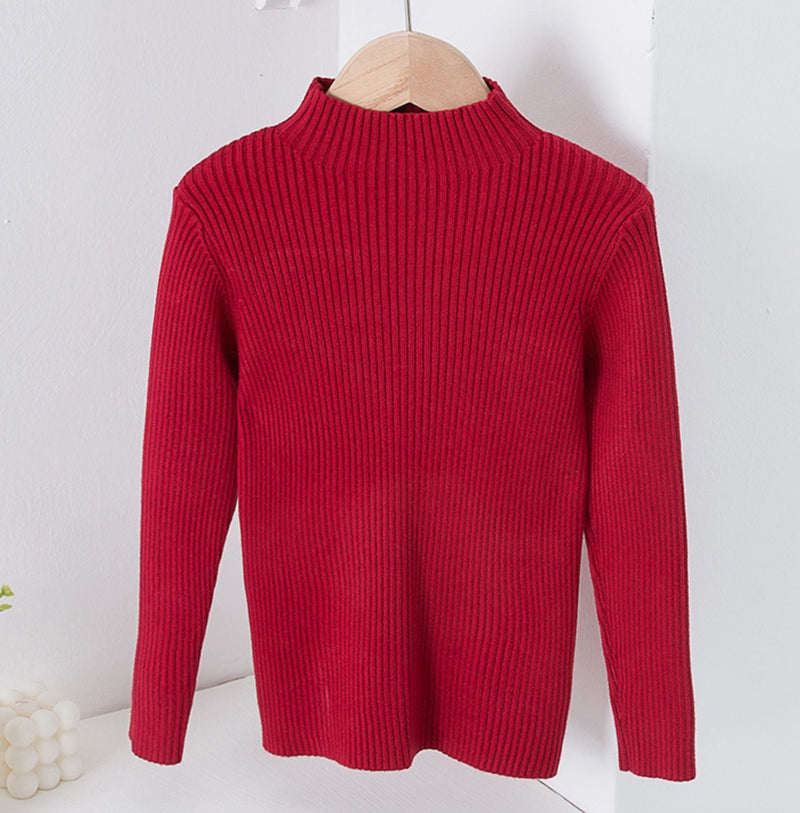 Children's Mock Neck Sweater Knitwear Top
