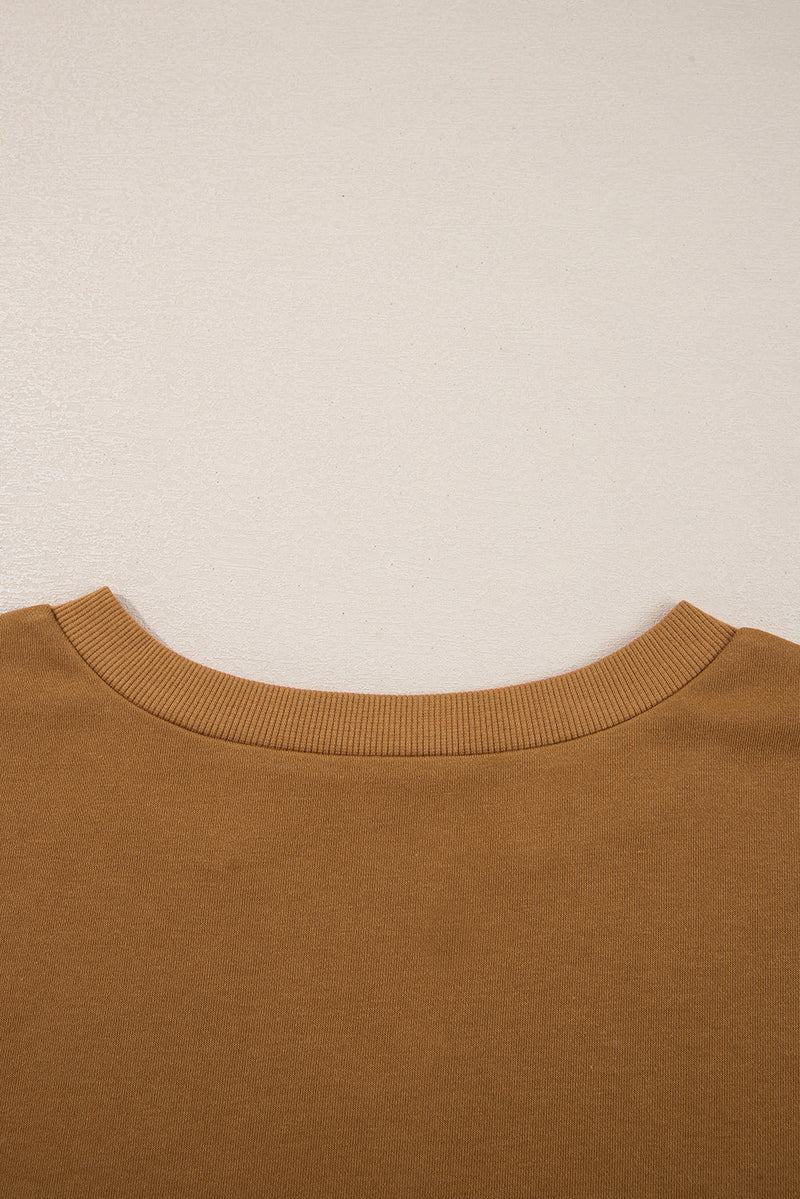 Isabella High Low Patchwork Sweatshirt