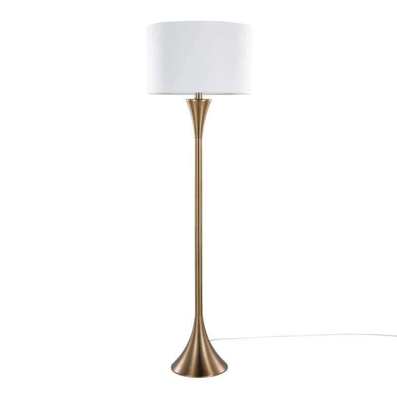 Lenuxe 65" Contemporary Metal Floor Lamp in Matte Golden Bronze