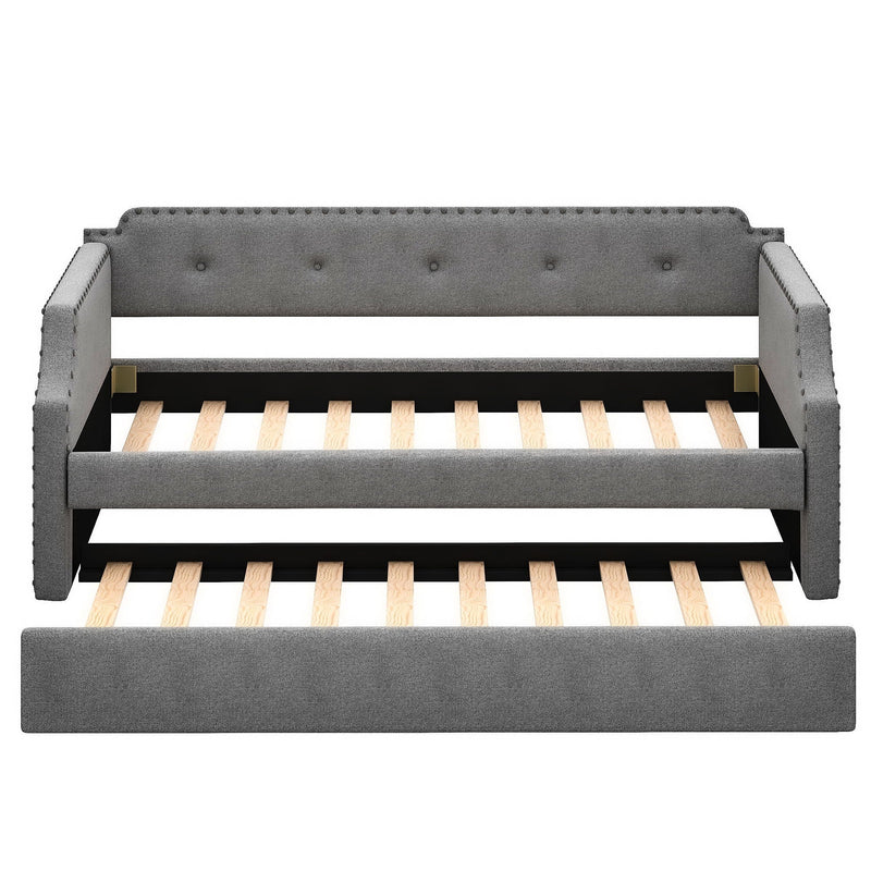 Upholstered Daybed With Trundle