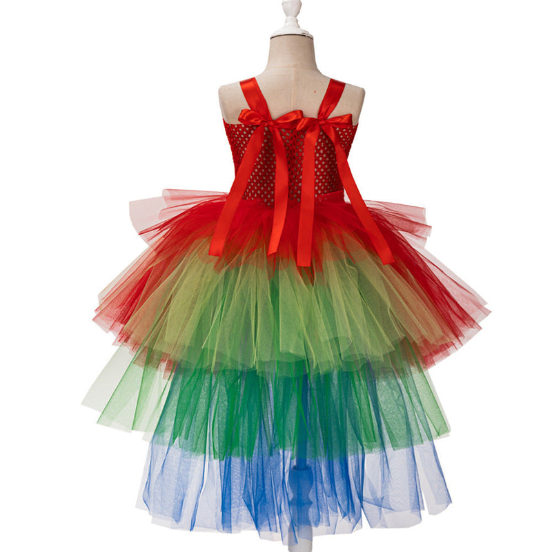 Children's Trailing Parrot Dress Birthday Dress Catwalk Ball