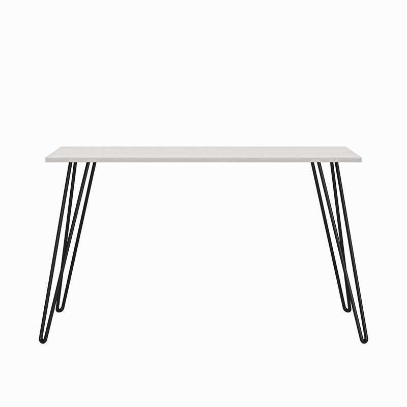 Writing Desk With Hairpin Legs For Study Or Work - White Oak