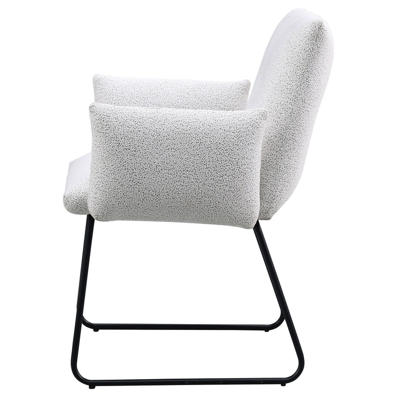 Ackland Upholstered Dining Arm Chair Light Grey (Set of 2)