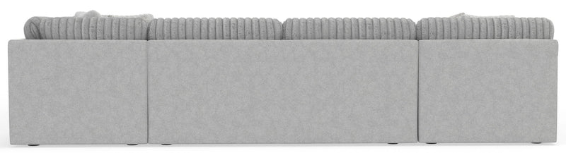 Logan - Upholstered Sectional With Comfort Coil Seating - 46" Cocktail Ottoman And Accent Pillows Included