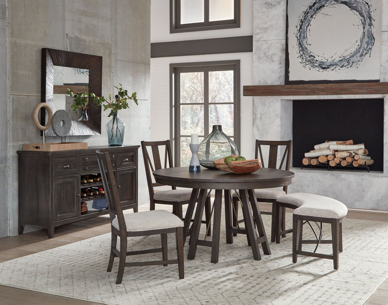 Westley Falls - Dining Side Chair With Upholstered Seat (Set of 2) - Graphite