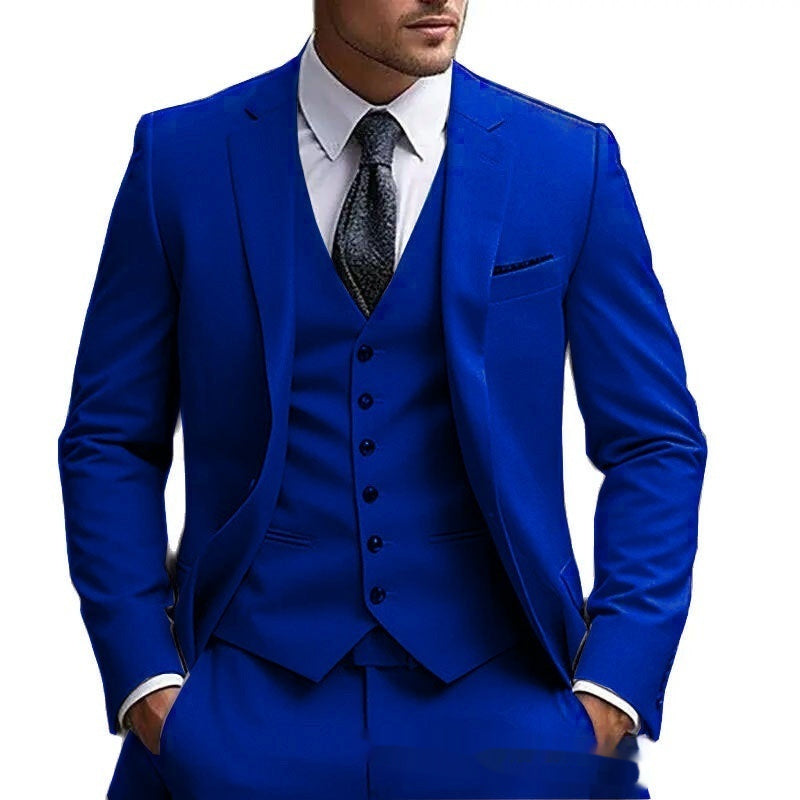 European And American Plus Fat Foreign Trade Plus Size Suit Three-piece Suit