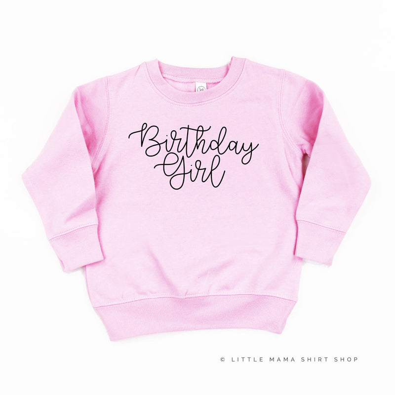 BIRTHDAY GIRL - NEW CURSIVE - Child Sweater
