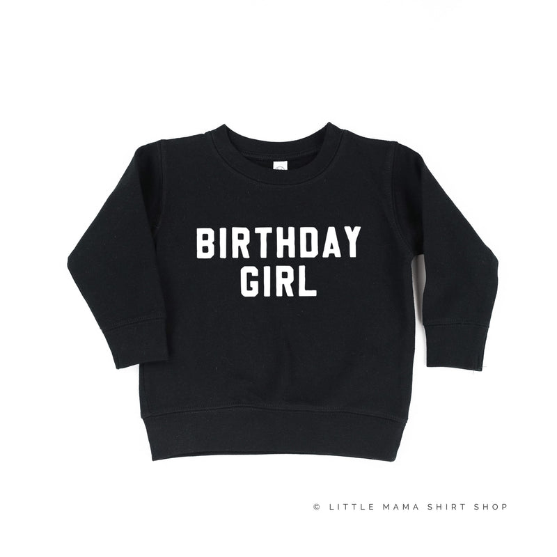 BIRTHDAY GIRL - BLOCK FONT - Child Sweater