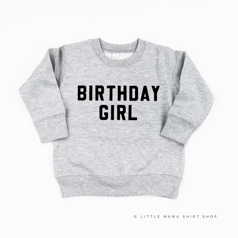 BIRTHDAY GIRL - BLOCK FONT - Child Sweater