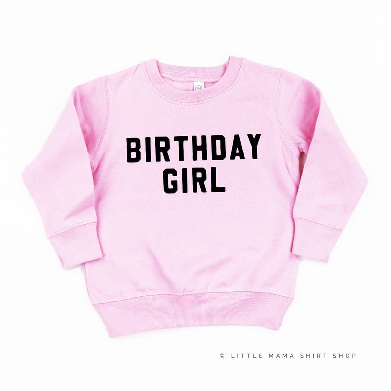 BIRTHDAY GIRL - BLOCK FONT - Child Sweater