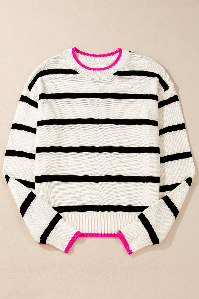Avery Contrast Drop Shoulder Sweater
