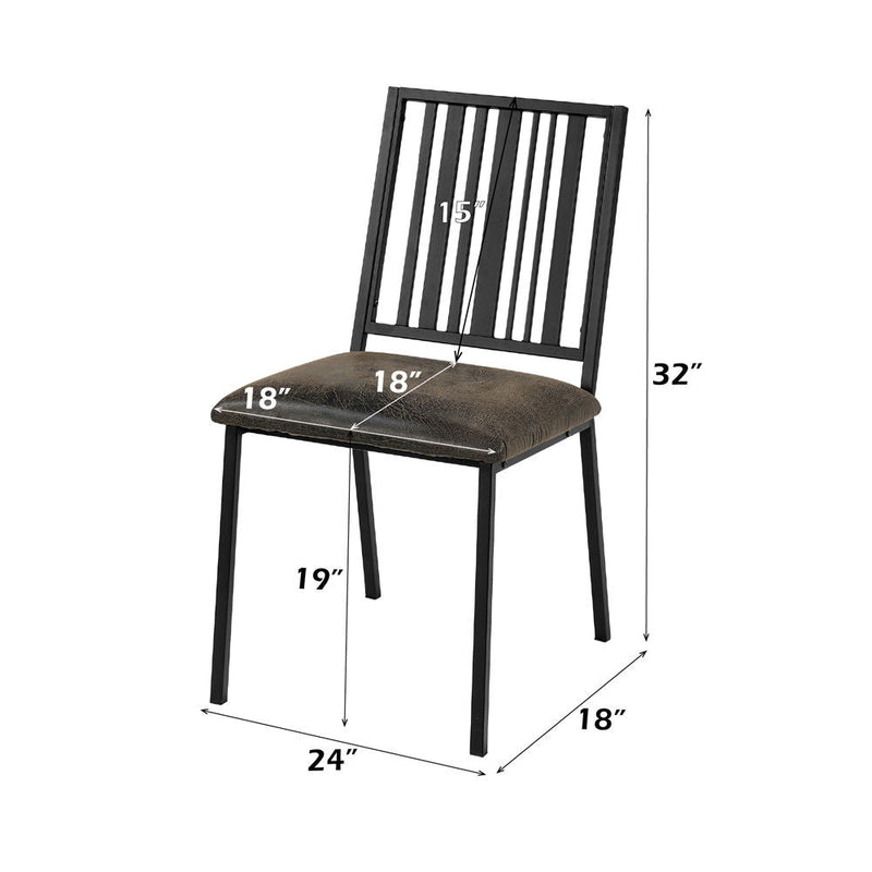 Zudora - Side Chair (Set of 2) - Synthetic Leather & Black