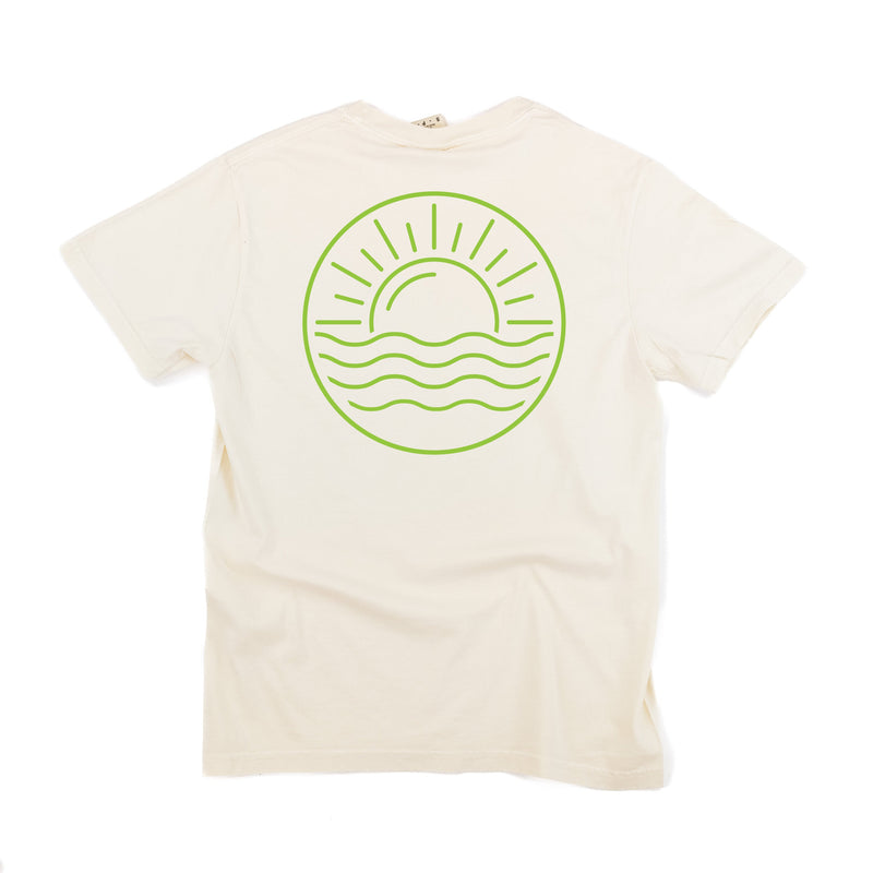 Beach Bum (front) / Ocean Sunset (back) - Comfort Colors Tee