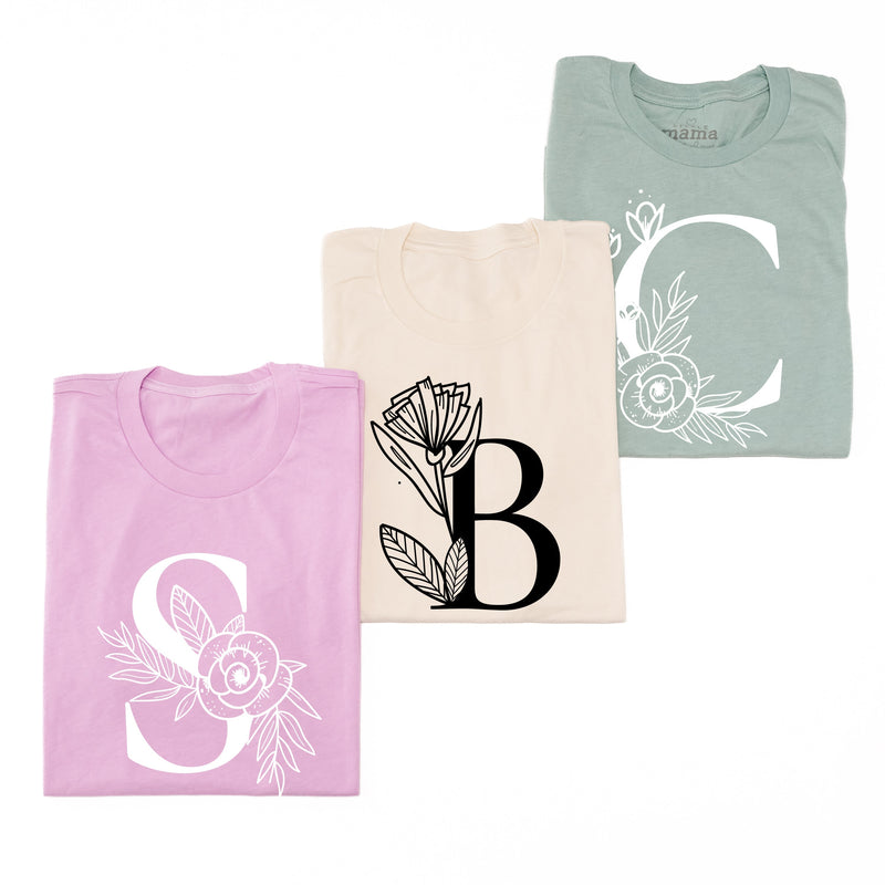 Floral Initials - Unisex Tee