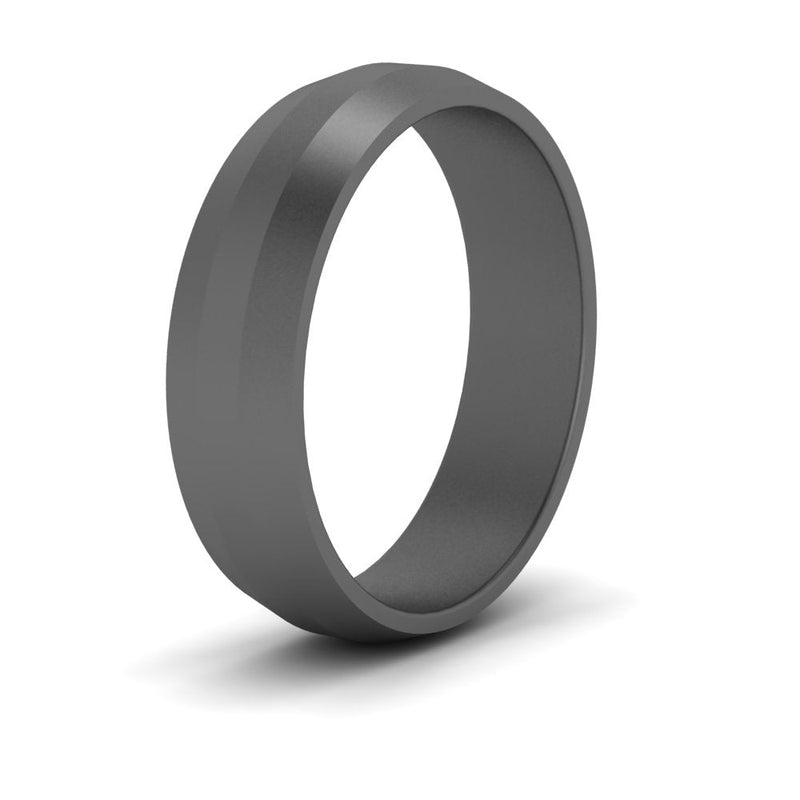 Wedding Band Beveled Edge Matte