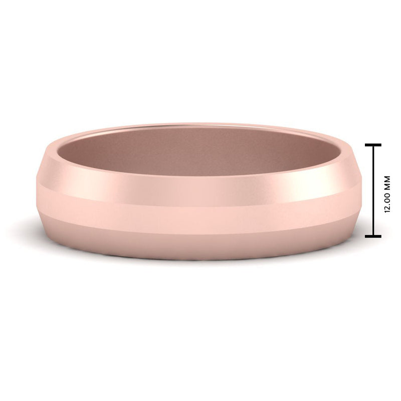 Wedding Band Beveled Edge Matte