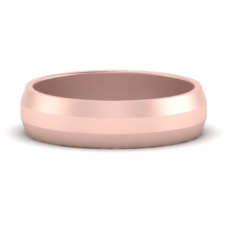 Wedding Band Beveled Edge Matte