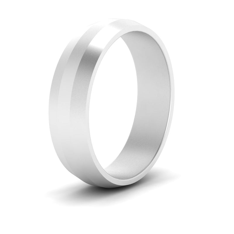 Wedding Band Beveled Edge Matte