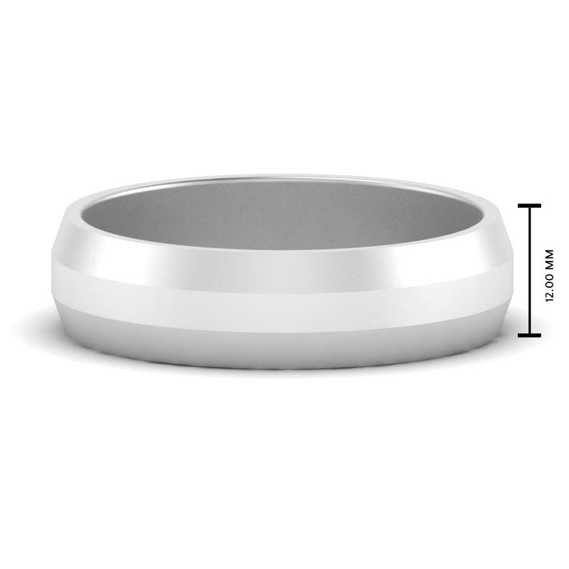 Wedding Band Beveled Edge Matte