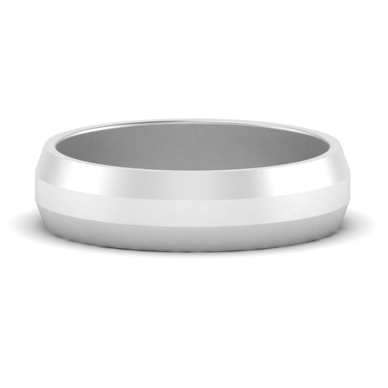 Wedding Band Beveled Edge Matte