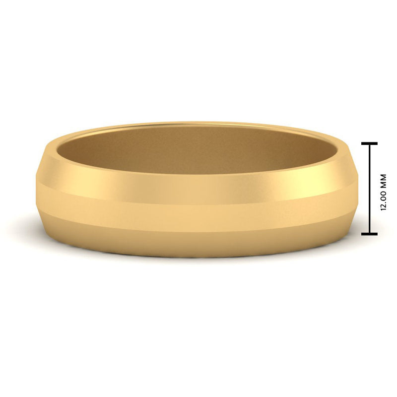 Wedding Band Beveled Edge Matte