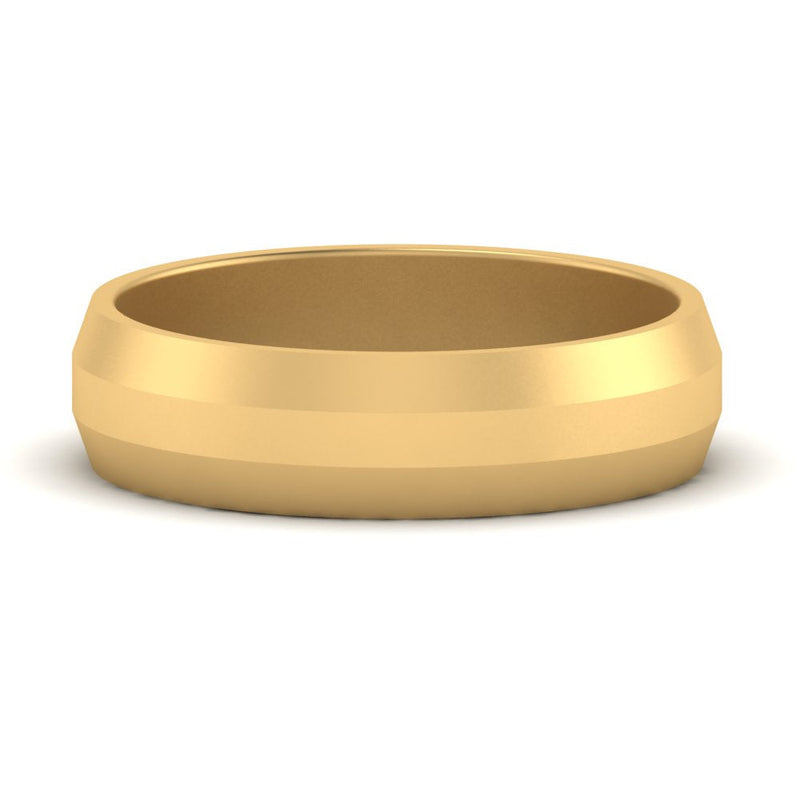 Wedding Band Beveled Edge Matte