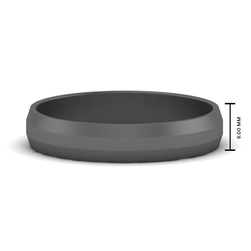 Wedding Band Beveled Edge Matte