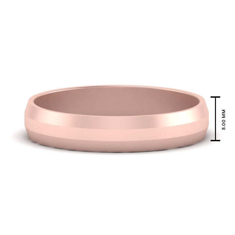 Wedding Band Beveled Edge Matte