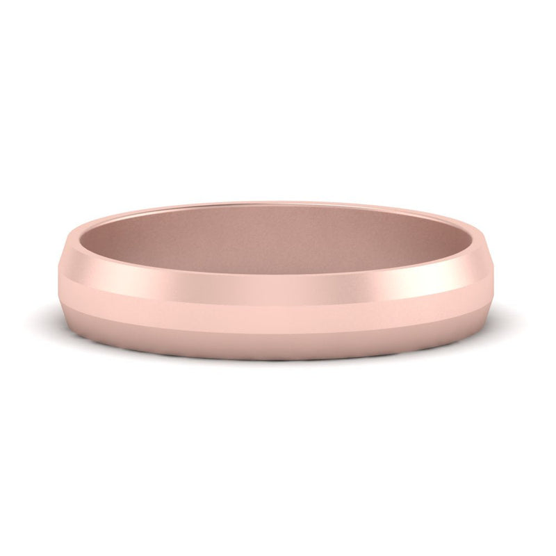 4 mm Wedding Band Beveled Edge Matte
