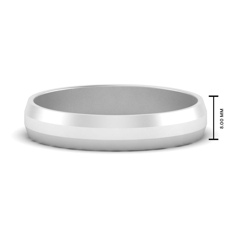 4 mm Wedding Band Beveled Edge Matte