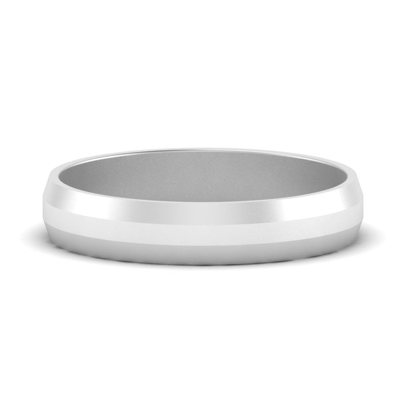 Wedding Band Beveled Edge Matte