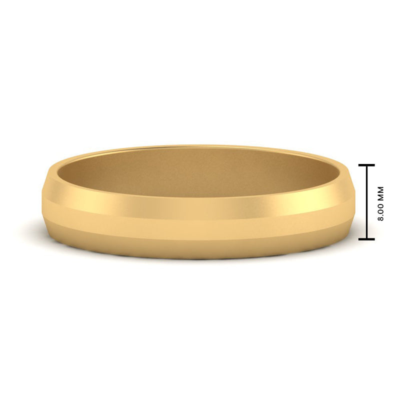 Wedding Band Beveled Edge Matte
