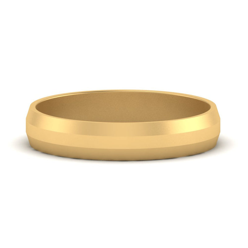 Wedding Band Beveled Edge Matte