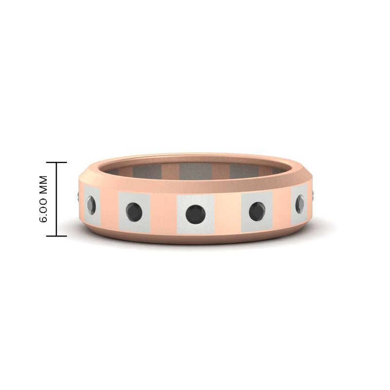Bezel Round Mens Wedding Ring