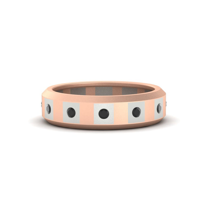 Bezel Round Mens Wedding Ring
