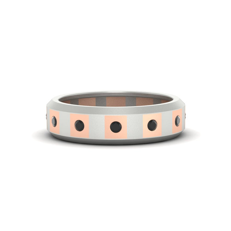 Bezel Round Mens Wedding Ring