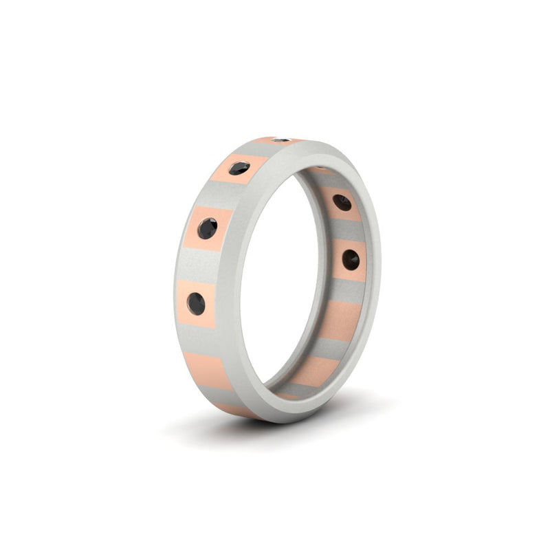 Bezel Round Mens Wedding Ring
