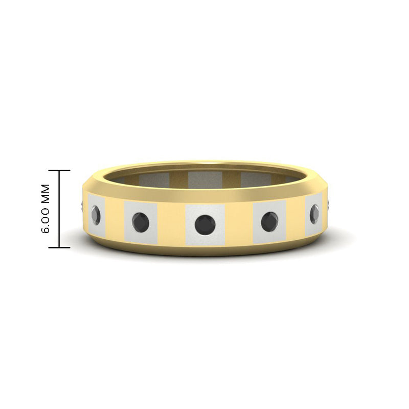 Bezel Round Mens Wedding Ring