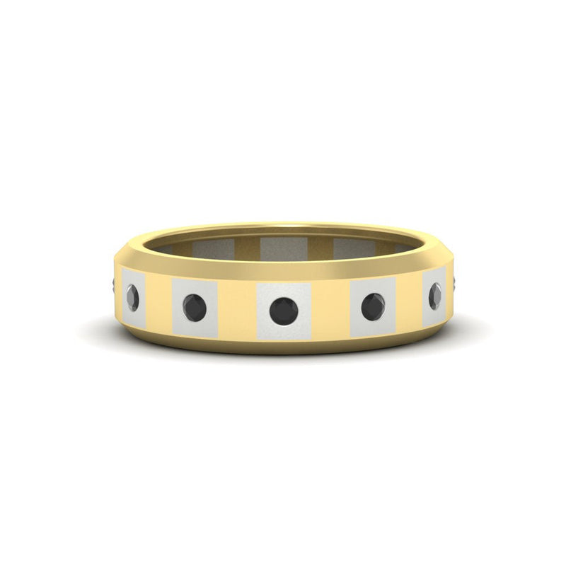 Bezel Round Mens Wedding Ring