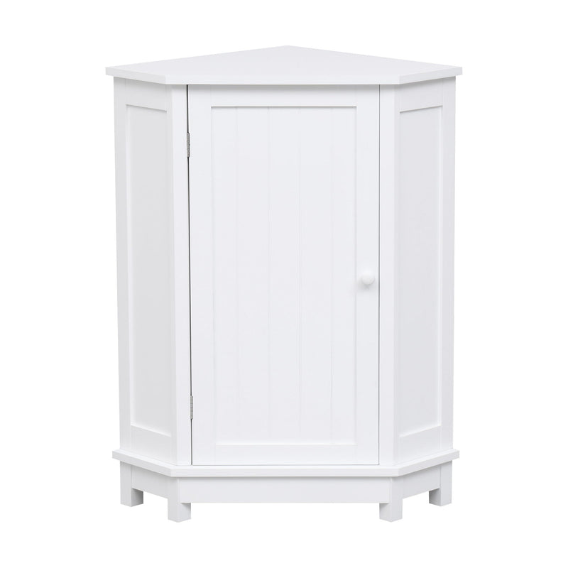 Bathroom Cabinet Triangle Corner Storage Cabinet With Adjustable Shelf Modern Style