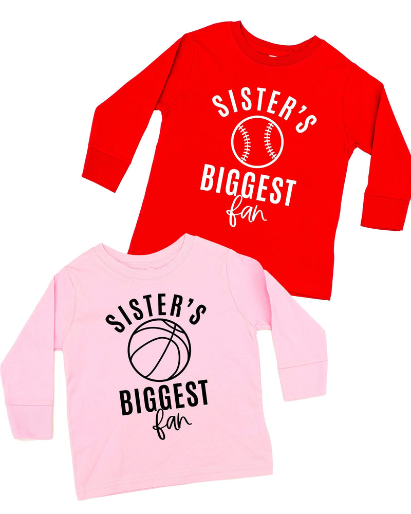 Sister's Biggest Fan - (Choose your Sport) - Child Long Sleeve Tee