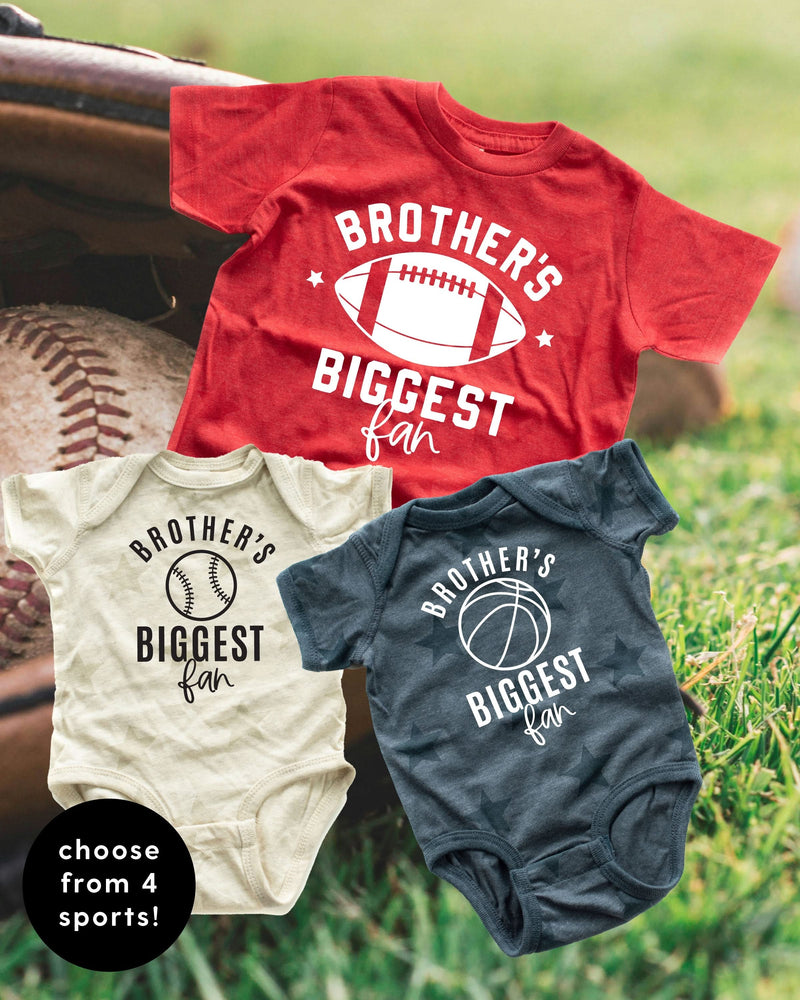 Brother's Biggest Fan - (Choose Your Sport) - Child STAR Tee