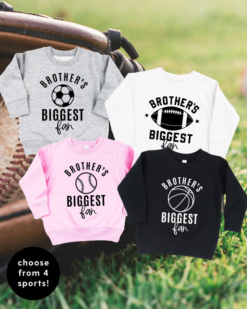 Brother's Biggest Fan - (Choose your Sport) - Child Sweater