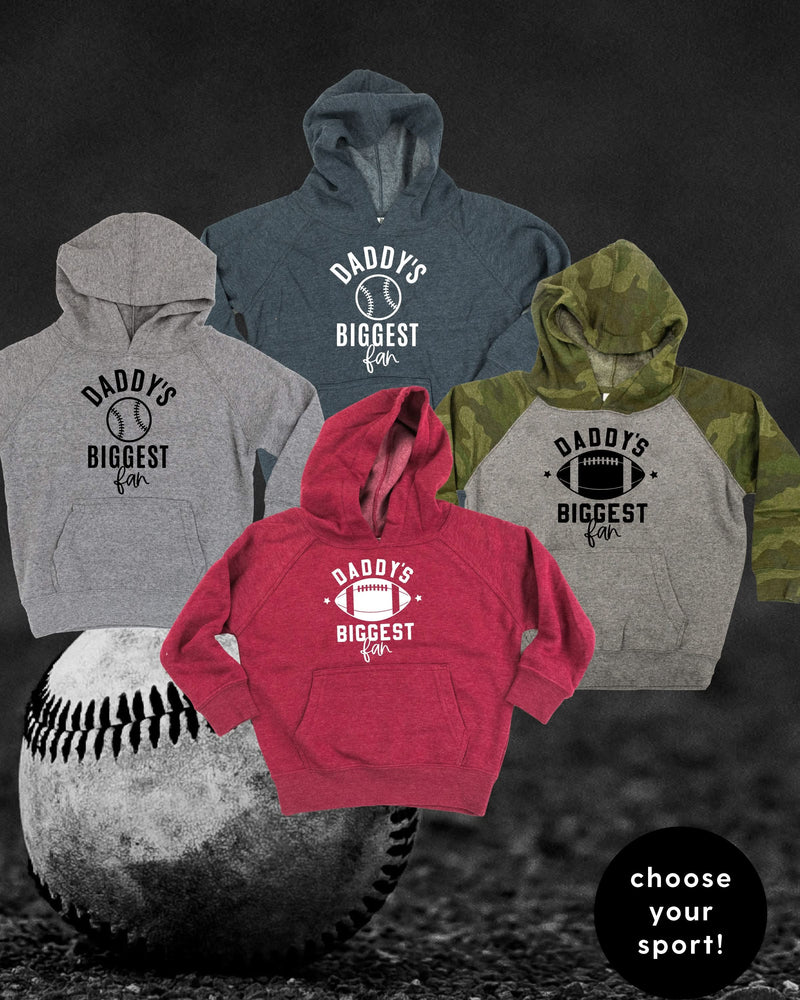 Daddy's Biggest Fan - (Choose your Sport) - Child Hoodie