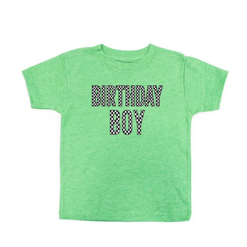 Birthday Boy - Block Font Checkers - Child Tee