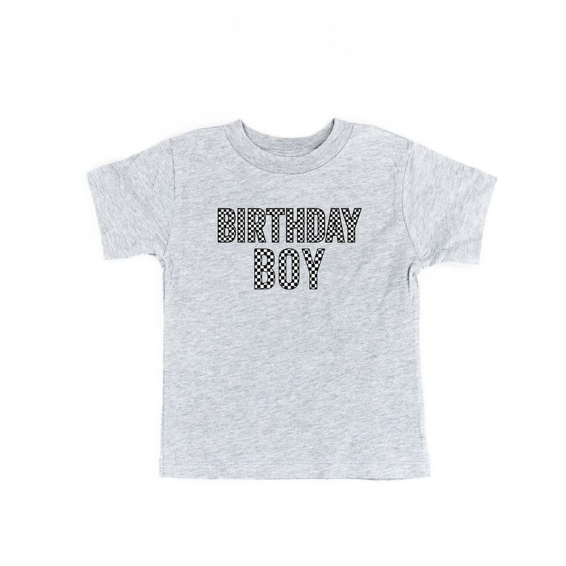 Birthday Boy - Block Font Checkers - Child Tee