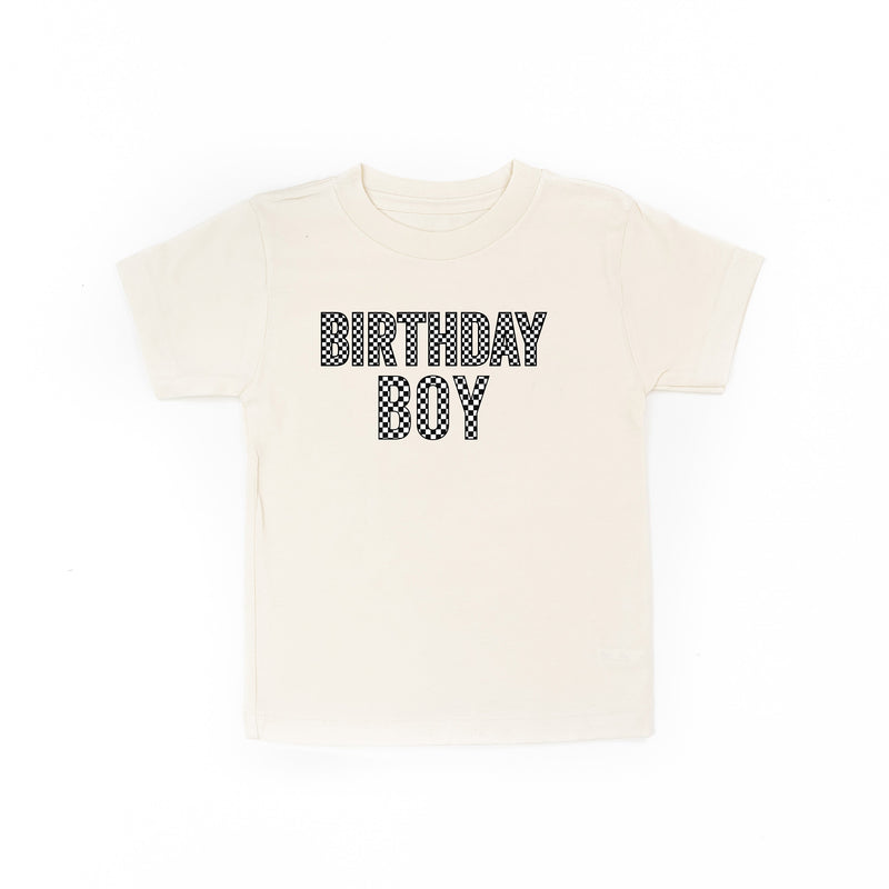 Birthday Boy - Block Font Checkers - Child Tee