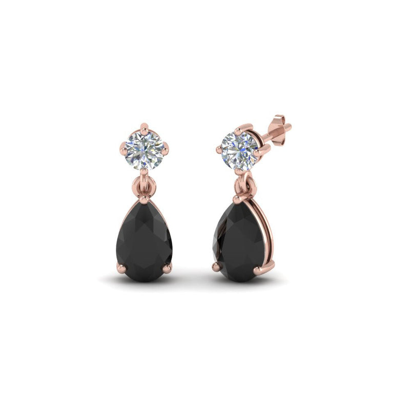 Gemstone Pear Drop Stud Earring